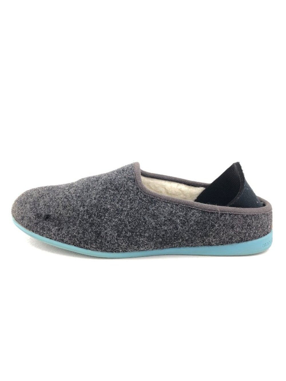 Mahabis Classic Gray Felt Winter Slippers 8